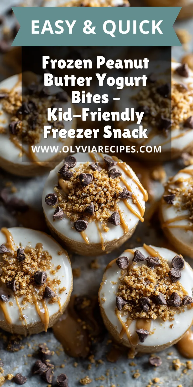 Frozen Peanut Butter Yogurt Bites – Kid-Friendly Freezer Snack served warm with cozy spices