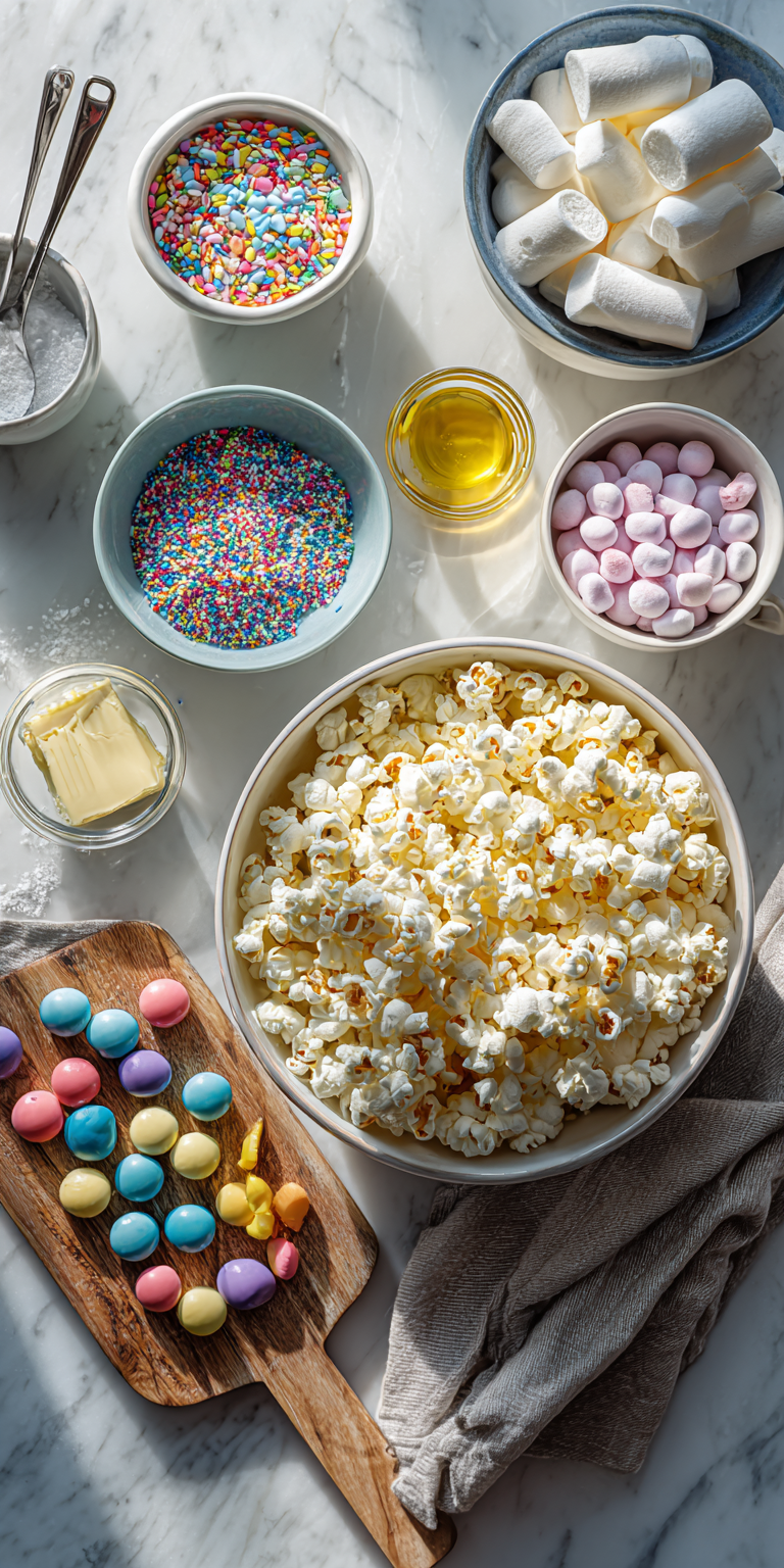 Funfetti Marshmallow Popcorn – Colorful Party Snack served warm with cozy spices