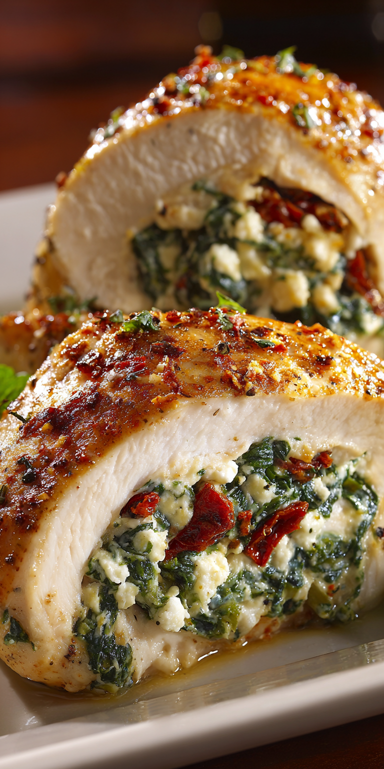 Gourmet Stuffed Chicken – Ruth's Chris Inspired Recipe served warm with cozy spices