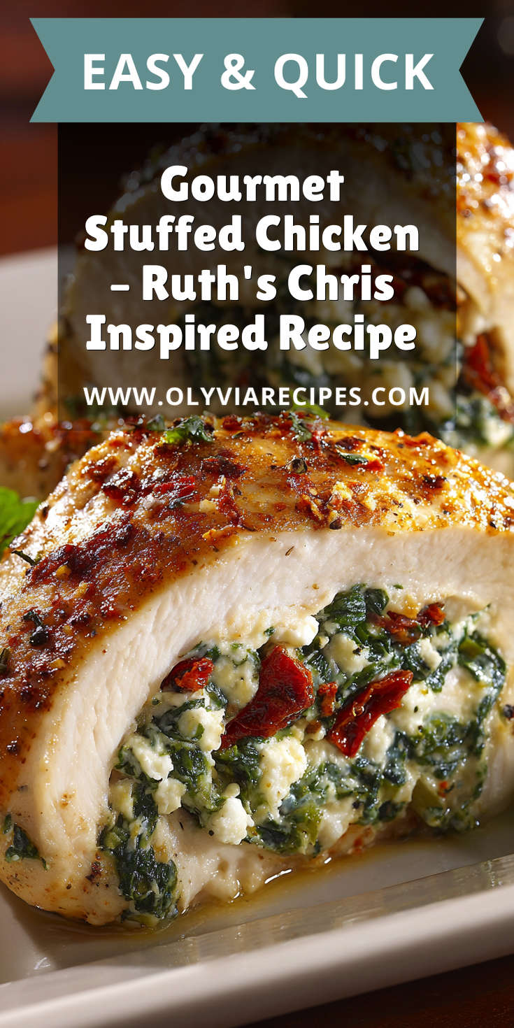 Gourmet Stuffed Chicken – Ruth's Chris Inspired Recipe served warm with cozy spices
