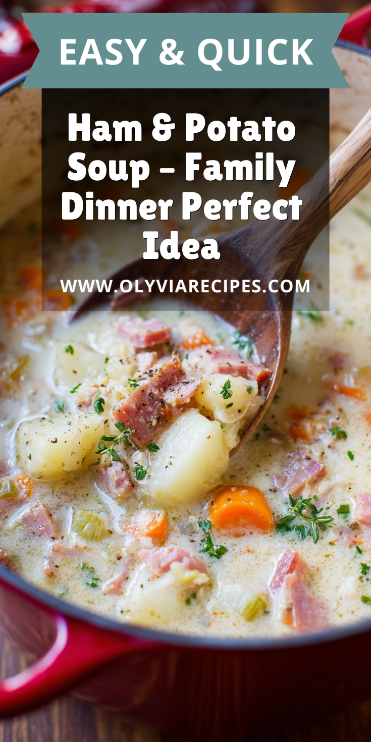 Ham & Potato Soup – Family Dinner Perfect Idea served warm with cozy spices