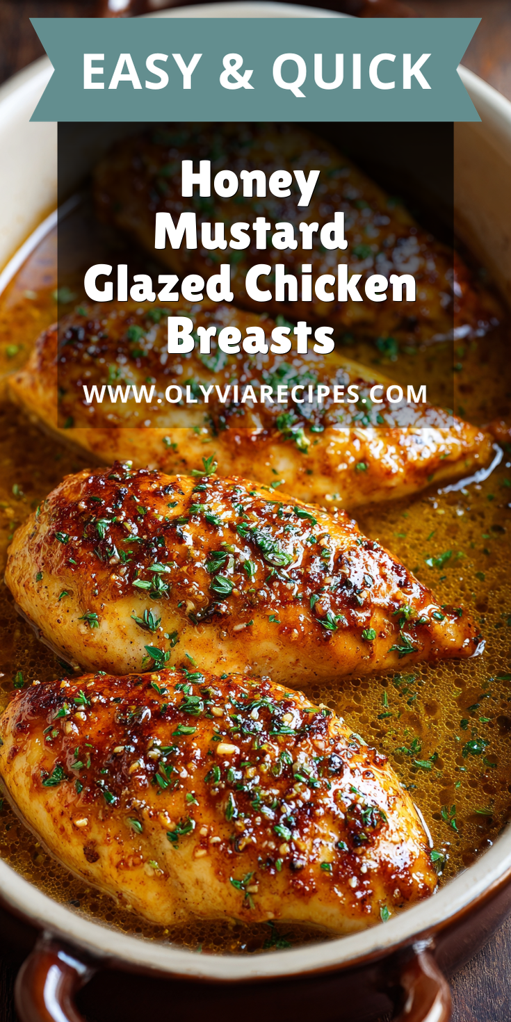 Honey Mustard Glazed Chicken Breasts served warm with cozy spices