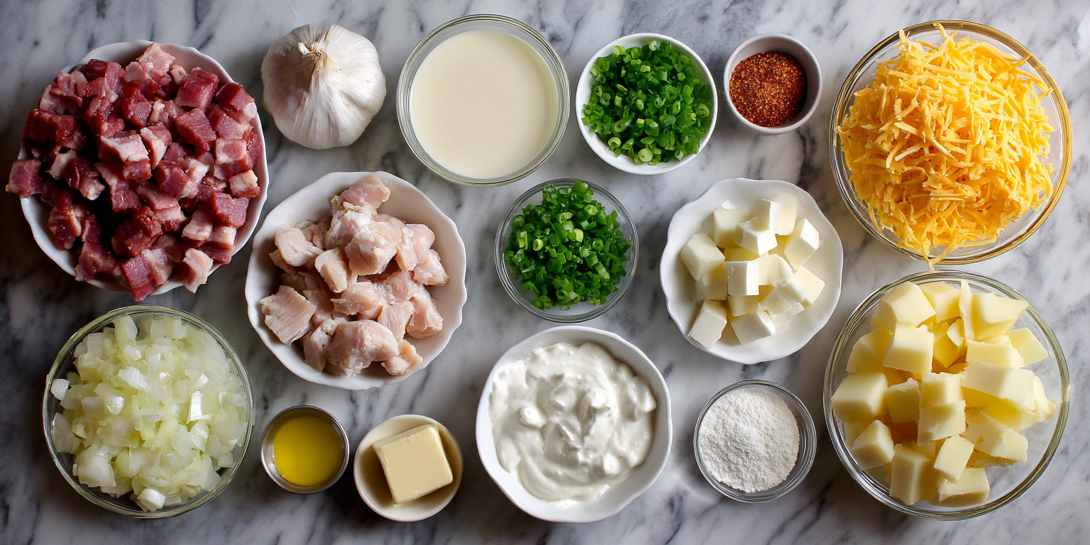 Loaded Outback Potato Soup – Chicken Bacon Restaurant Style served warm with cozy spices