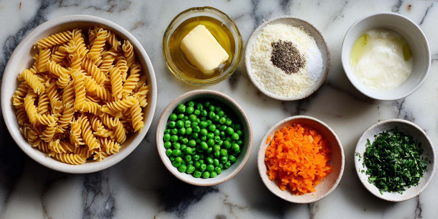 Parmesan Pea Pasta – Cheesy Veggie Toddler Meal served warm with cozy spices