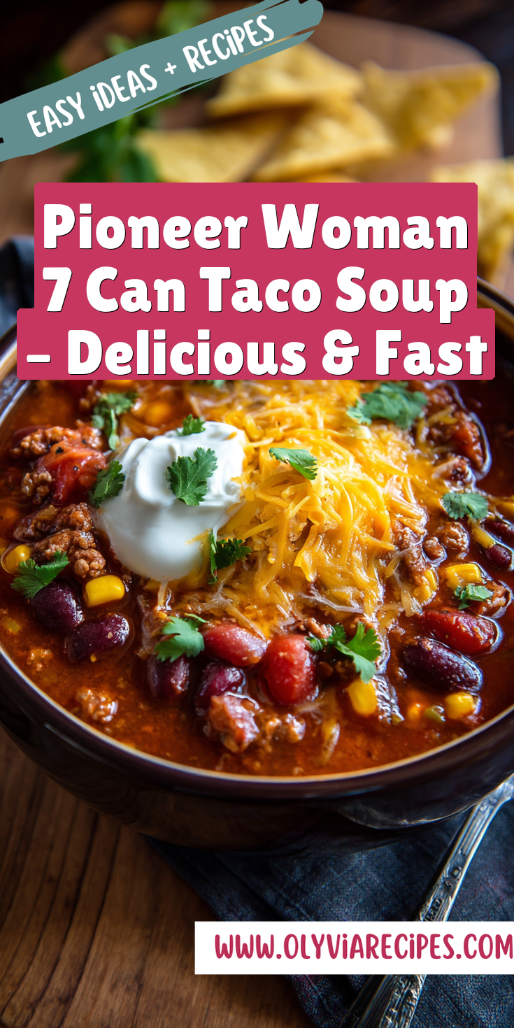 Pioneer Woman 7 Can Taco Soup – Delicious & Fast served warm with cozy spices