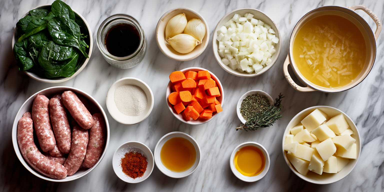 Sausage & Potato Soup – Hearty Rich Delicious served warm with cozy spices