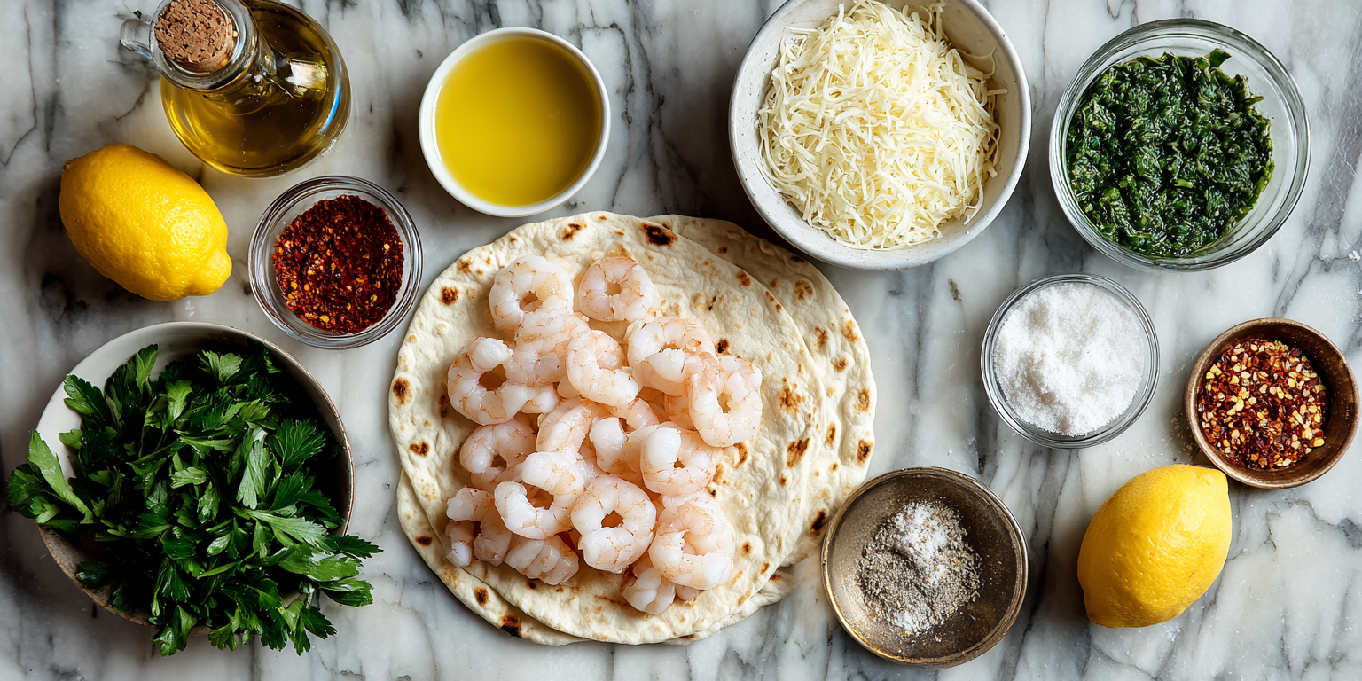 Shrimp Scampi Flatbread Pizza – Quick Dinner Upgrade served warm with cozy spices