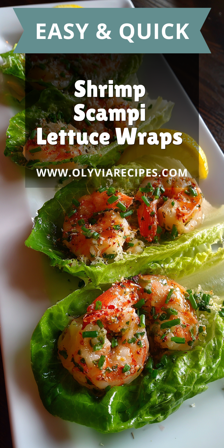 Shrimp Scampi Lettuce Wraps served warm with cozy spices