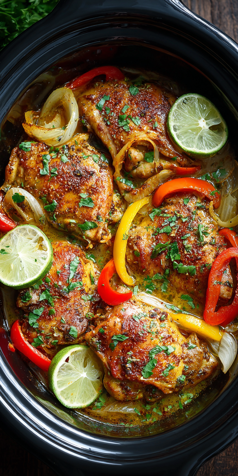 Slow Cooker Garlic Lime Chicken Zesty Fresh Mexican Flavor served warm with cozy spices