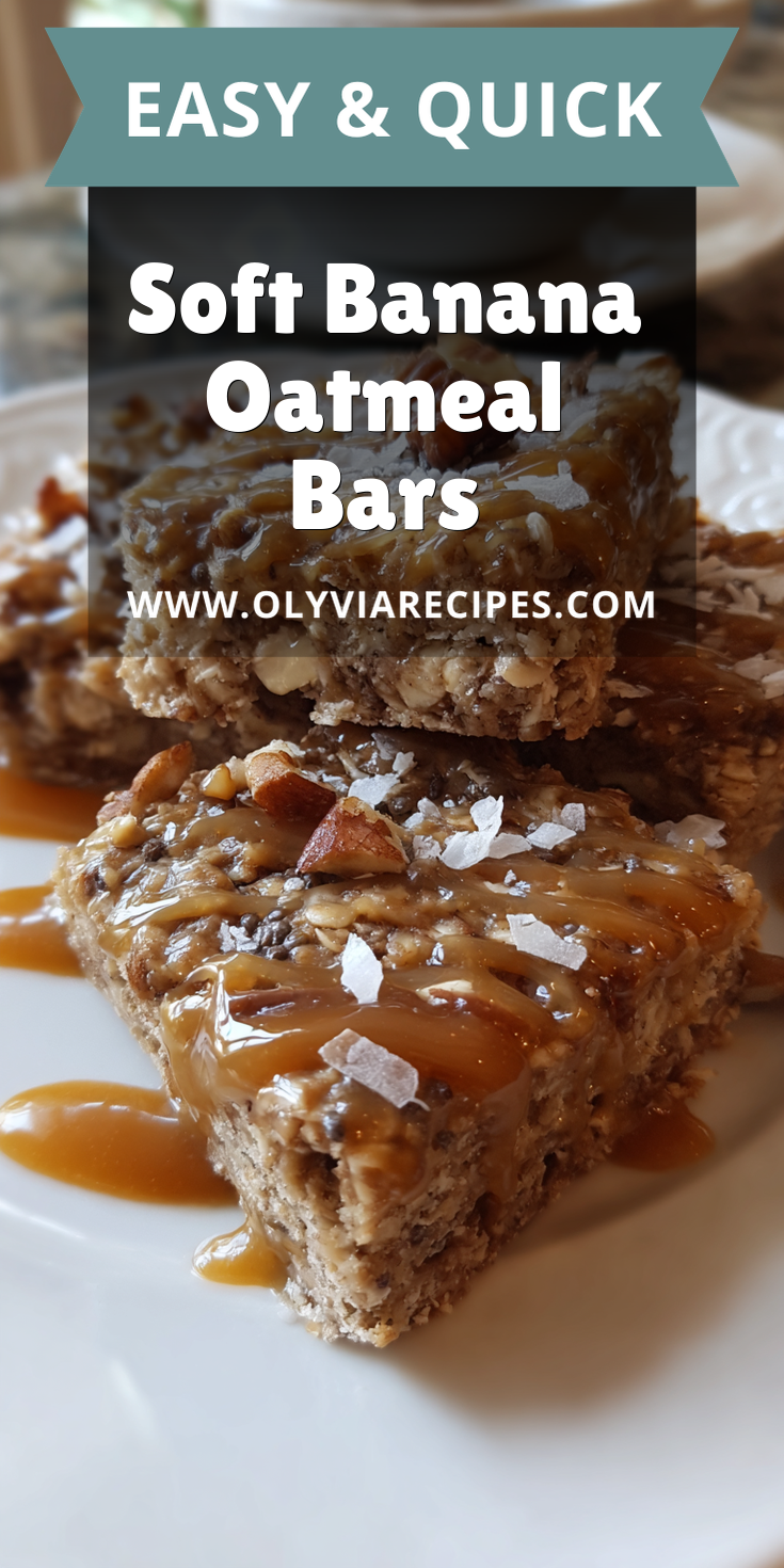 Soft Banana Oatmeal Bars served warm with cozy spices