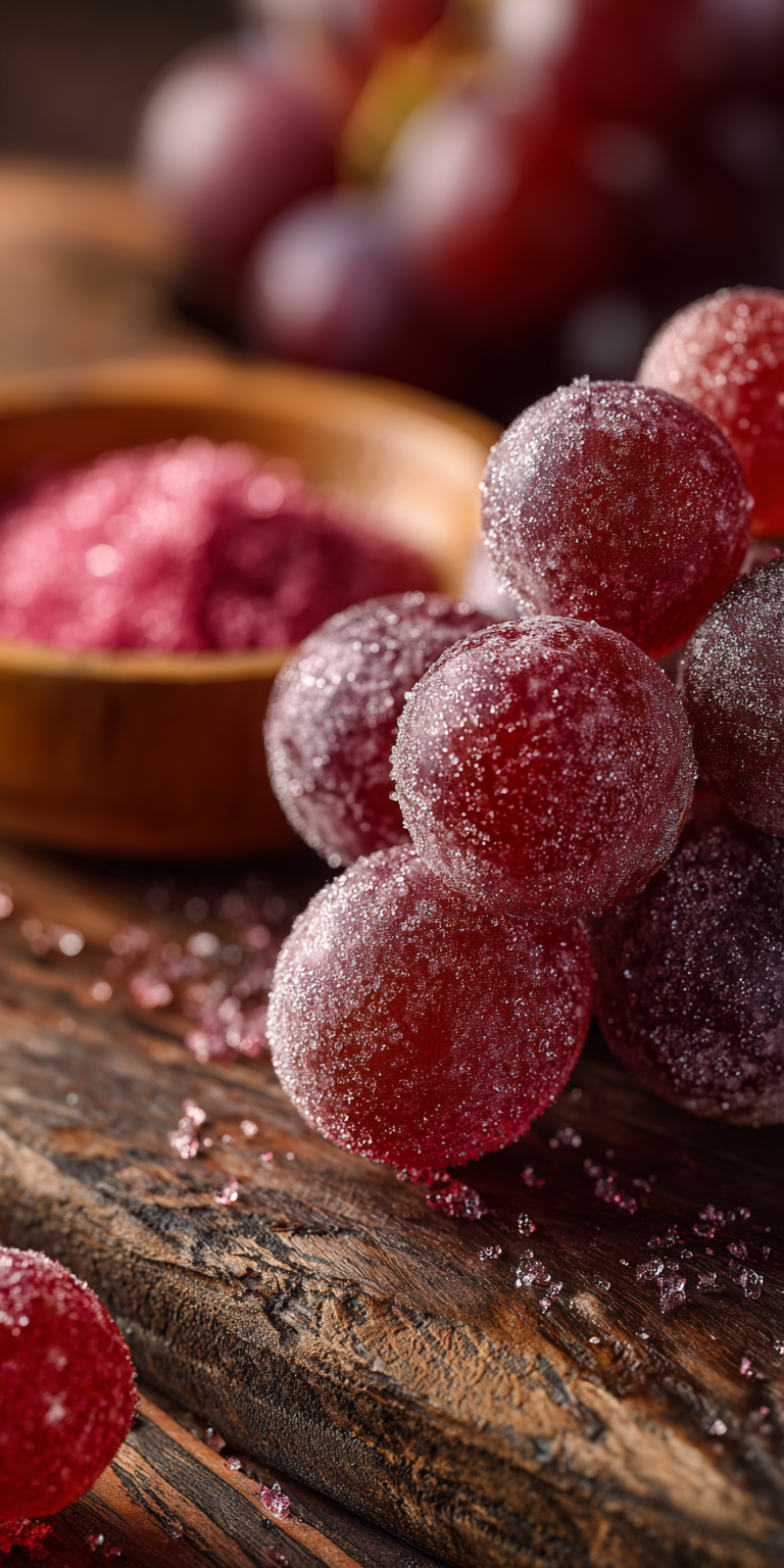 Sour Patch Grapes – Tangy Sweet Frozen Treat served warm with cozy spices