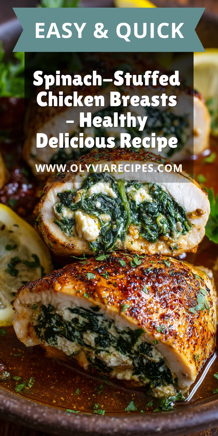 Spinach-Stuffed Chicken Breasts – Healthy Delicious Recipe served warm with cozy spices