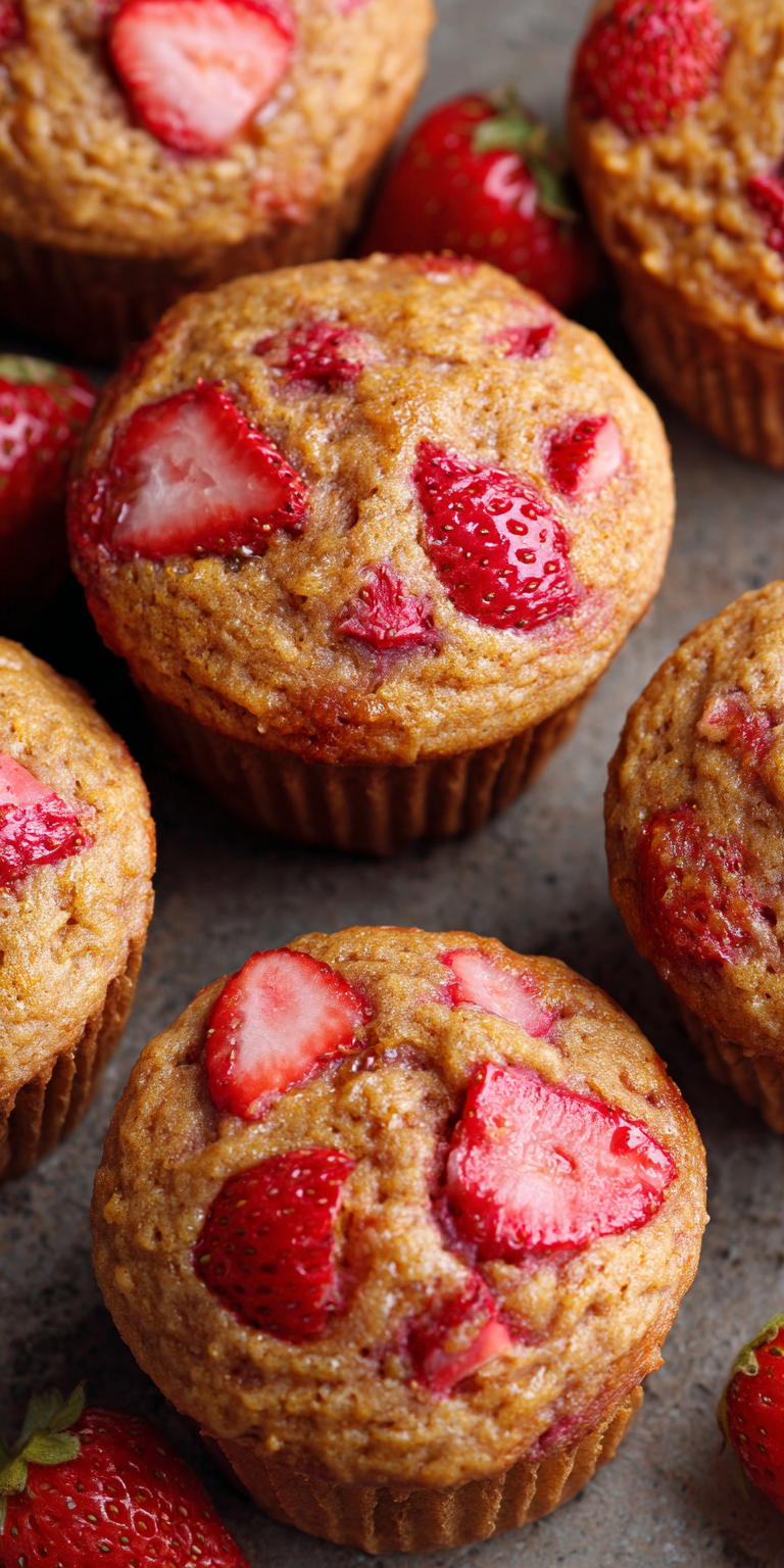 Strawberry Banana Muffins – Fruity & Moist served warm with cozy spices