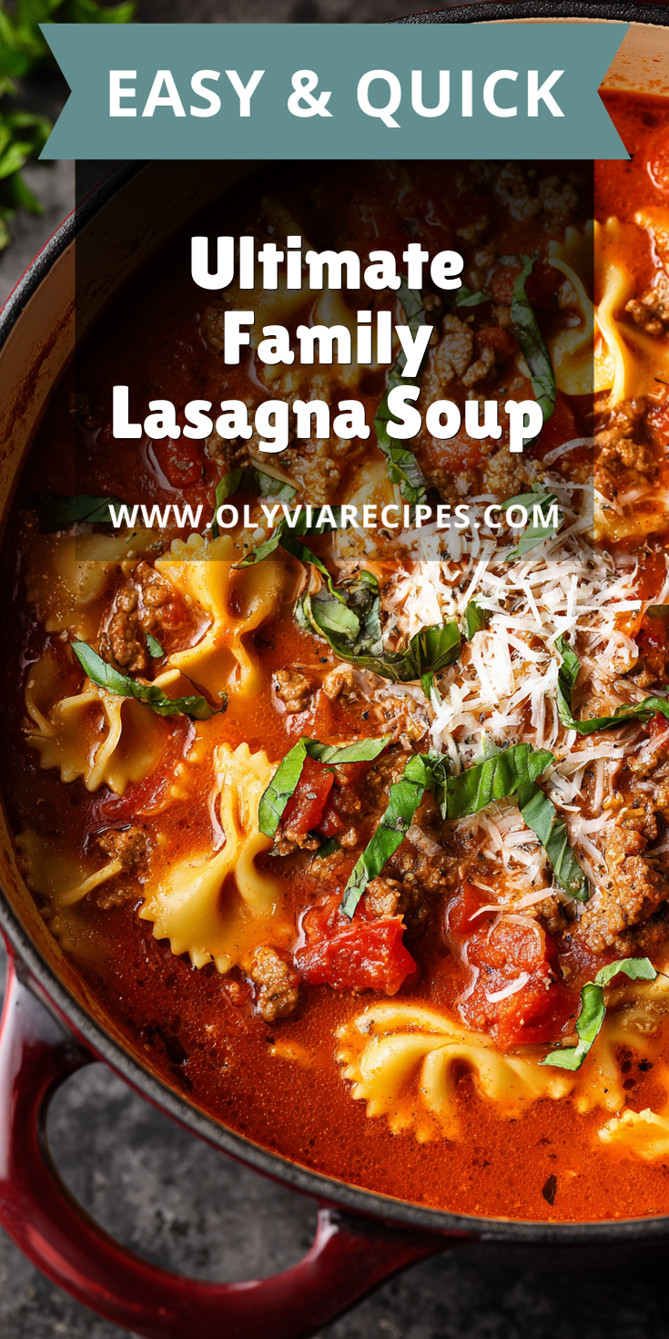Ultimate Family Lasagna Soup served warm with cozy spices