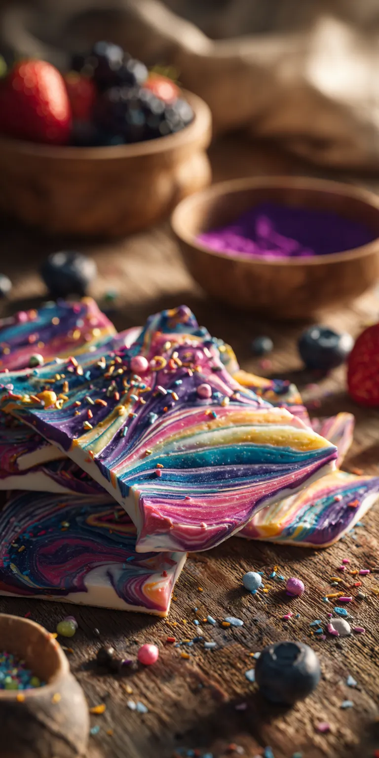 Unicorn Yogurt Bark – Colorful Frozen Fun for Kids served warm with cozy spices