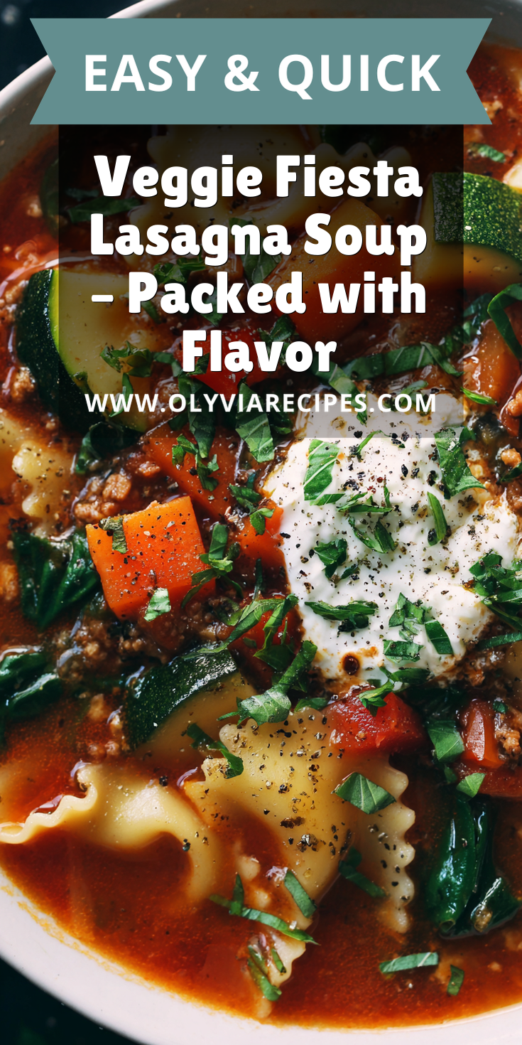 Veggie Fiesta Lasagna Soup – Packed with Flavor served warm with cozy spices