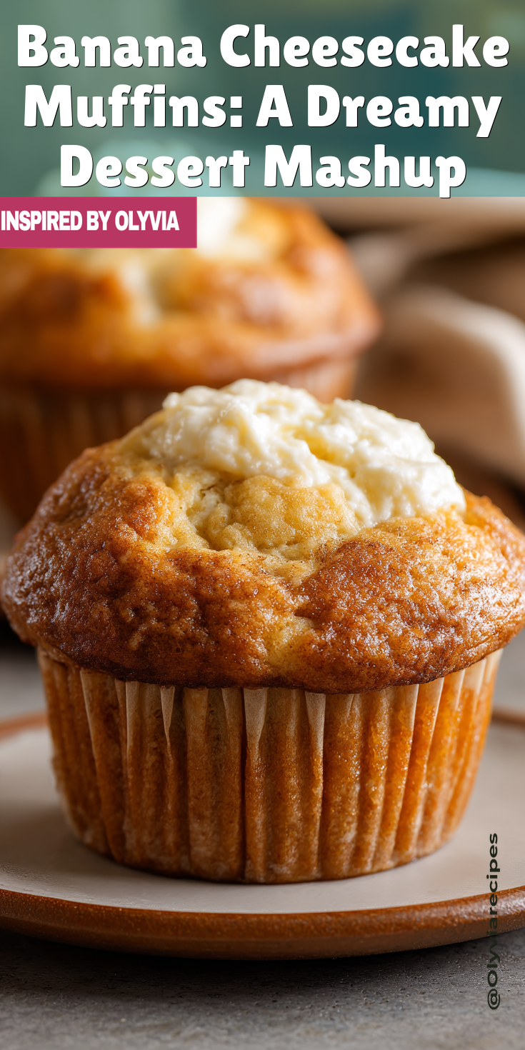 Banana Cheesecake Muffins: A Dreamy Dessert Mashup served warm with cozy spices