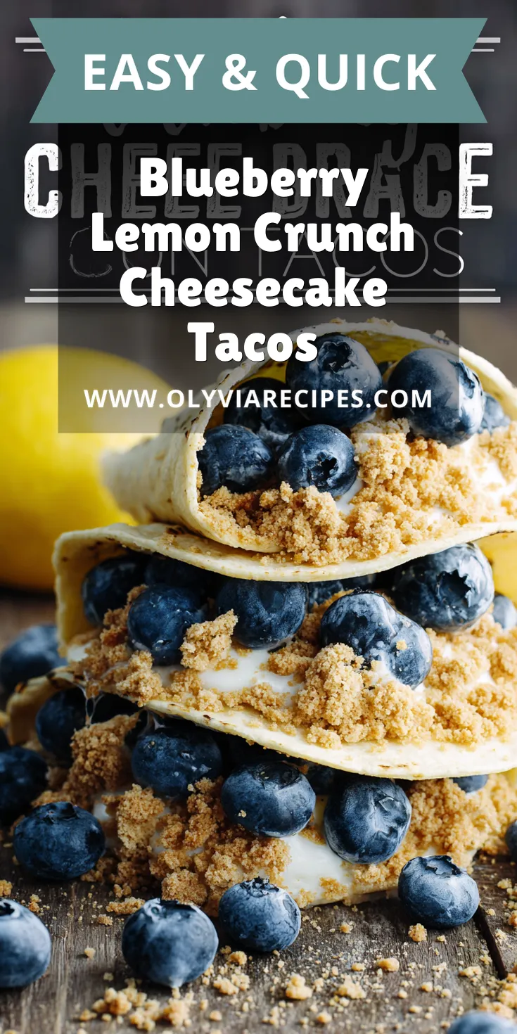Blueberry Lemon Crunch Cheesecake Tacos served warm with cozy spices