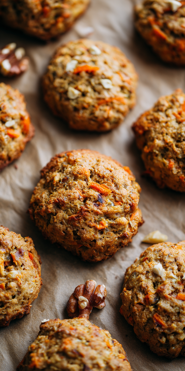 Carrot Banana Breakfast Cookies served warm with cozy spices