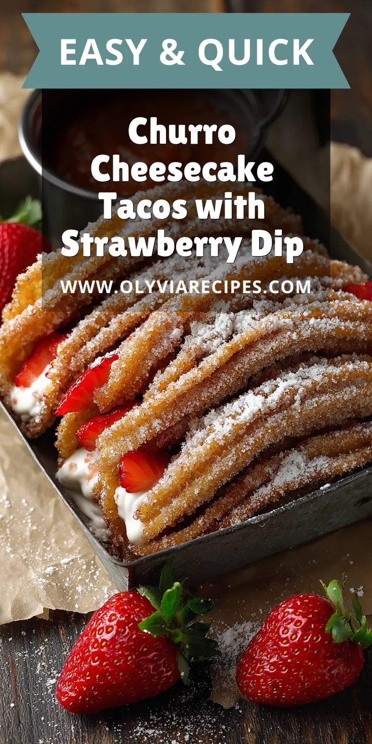 Churro Cheesecake Tacos with Strawberry Dip served warm with cozy spices