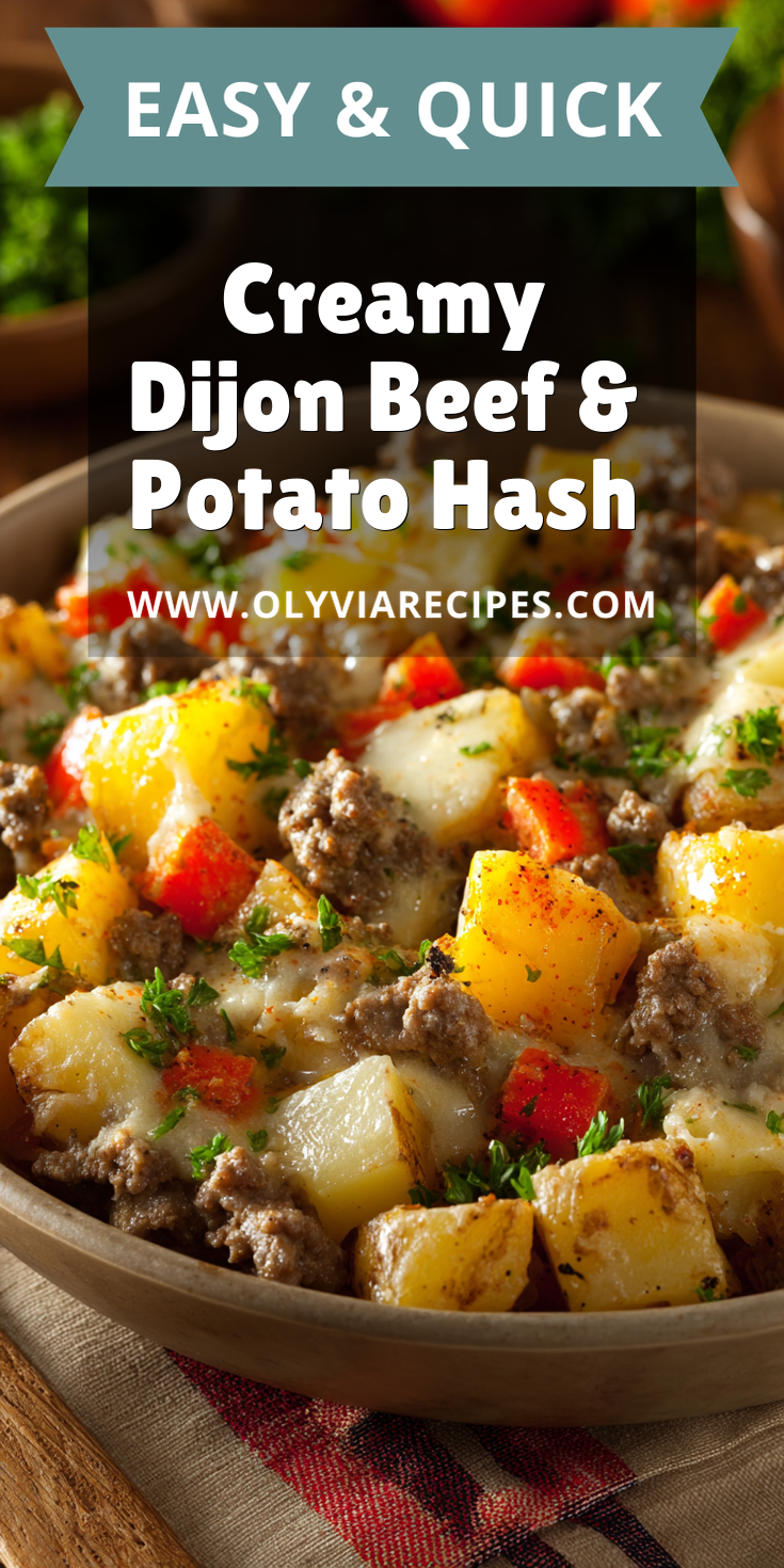 Creamy Dijon Beef & Potato Hash served warm with cozy spices