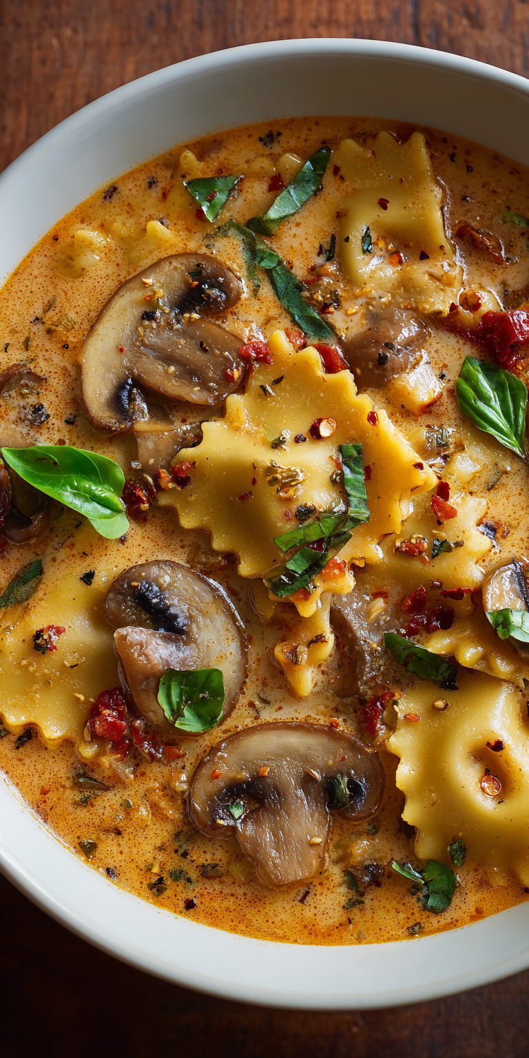 Creamy Vegan Cashew Lasagna Soup served warm with cozy spices