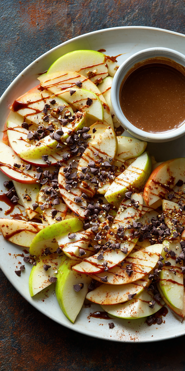 Easy Apple Nachos: A Fun, Healthy Snack in Minutes! served warm with cozy spices