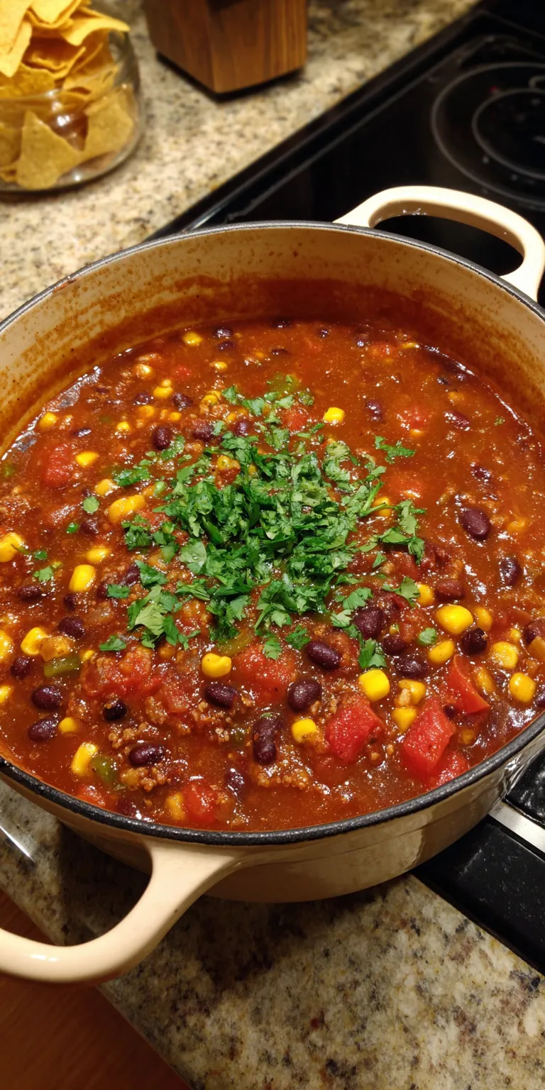 Easy Southwest Black Bean Taco Soup Recipe served warm with cozy spices