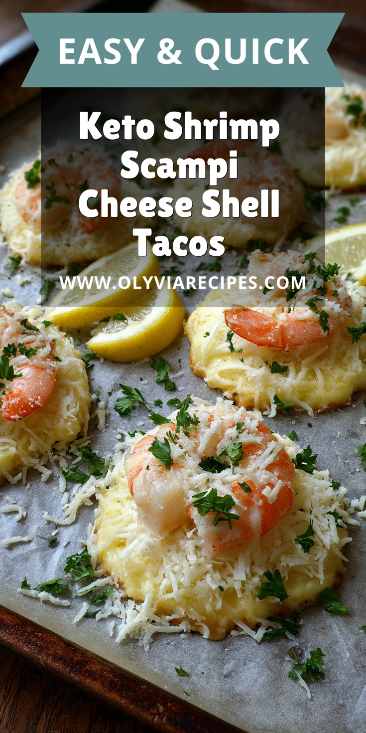 Keto Shrimp Scampi Cheese Shell Tacos served warm with cozy spices
