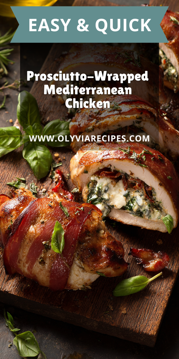 Prosciutto-Wrapped Mediterranean Chicken served warm with cozy spices