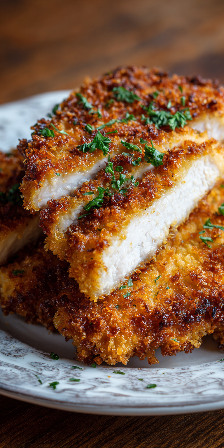 Air Fryer Keto Pork Rind Crusted Chicken served warm with cozy spices