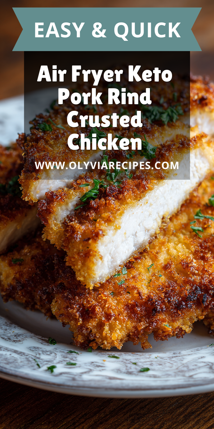 Air Fryer Keto Pork Rind Crusted Chicken served warm with cozy spices