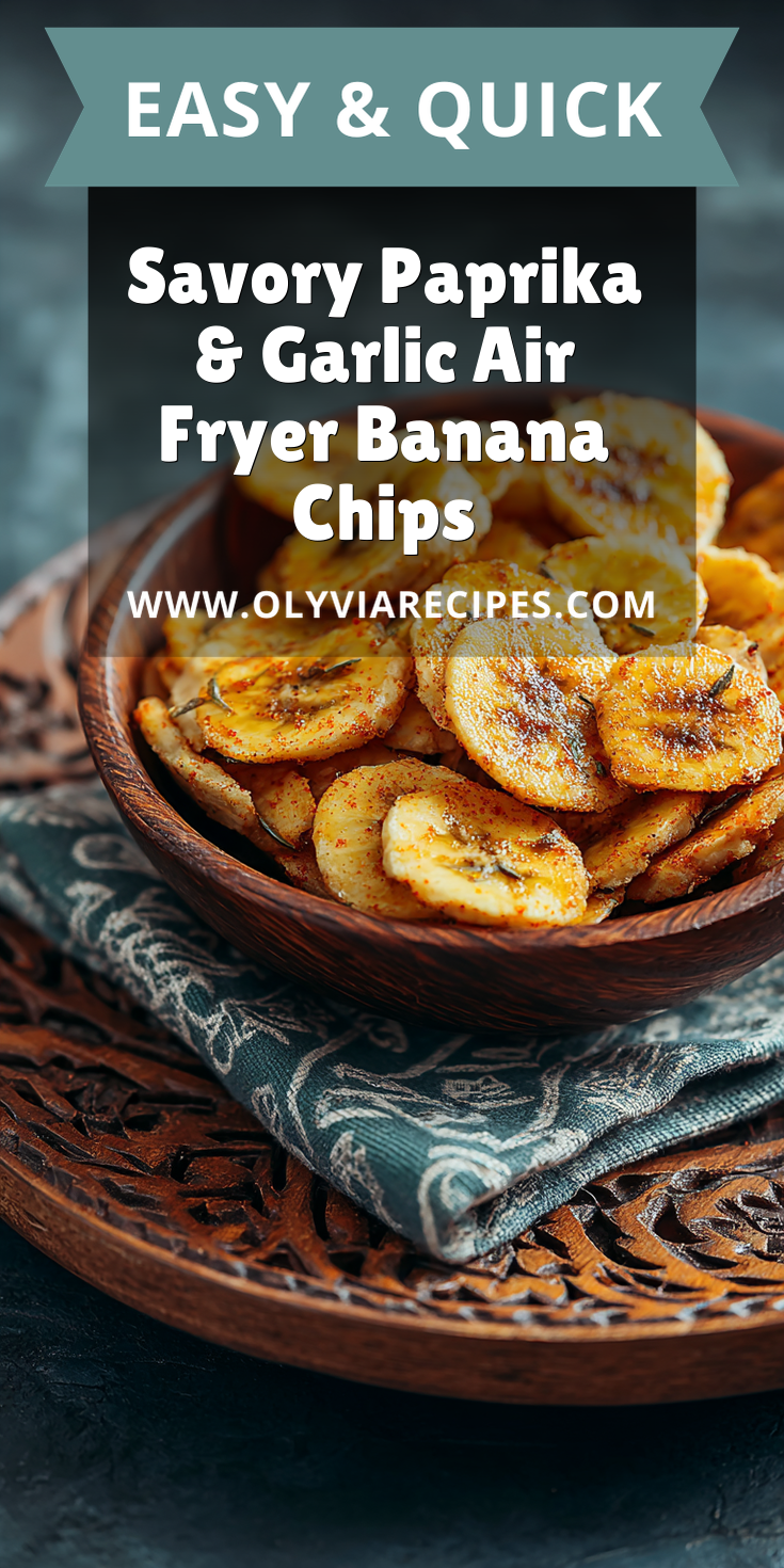 Savory Paprika & Garlic Air Fryer Banana Chips served warm with cozy spices