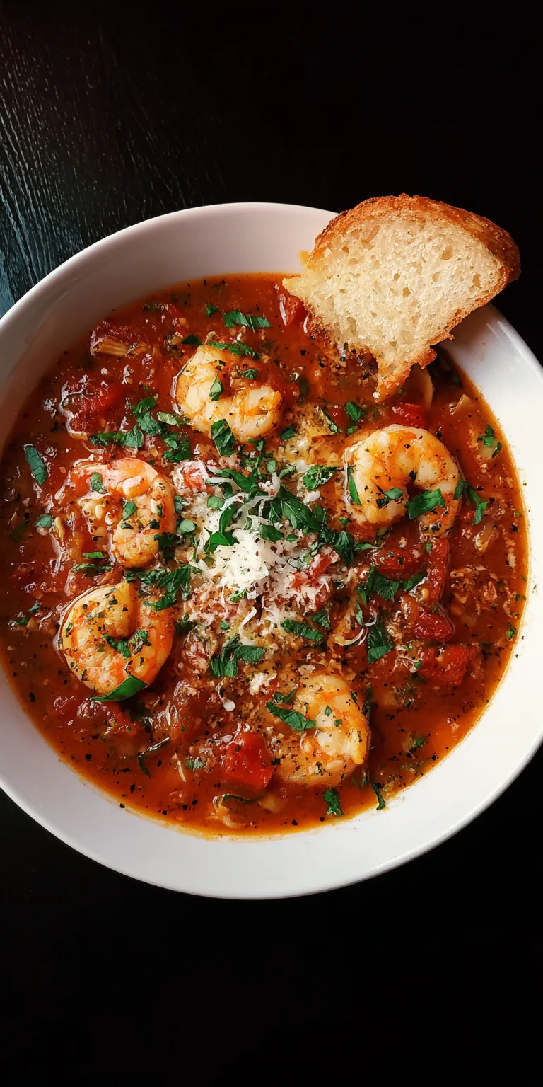Spicy Arrabbiata Shrimp Lasagna Soup served warm with cozy spices