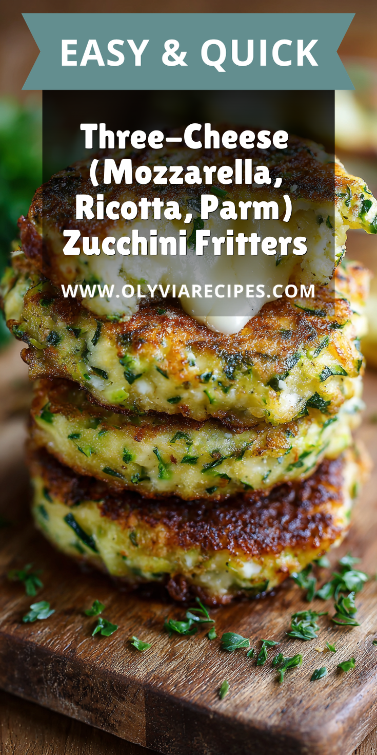 Three-Cheese (Mozzarella, Ricotta, Parm) Zucchini Fritters served warm with cozy spices