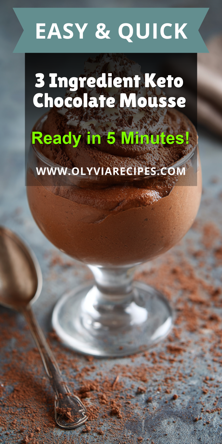3 Ingredient Keto Chocolate Mousse served warm with cozy spices