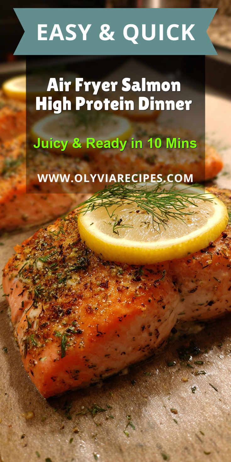 Air Fryer Salmon High Protein Dinner served warm with cozy spices