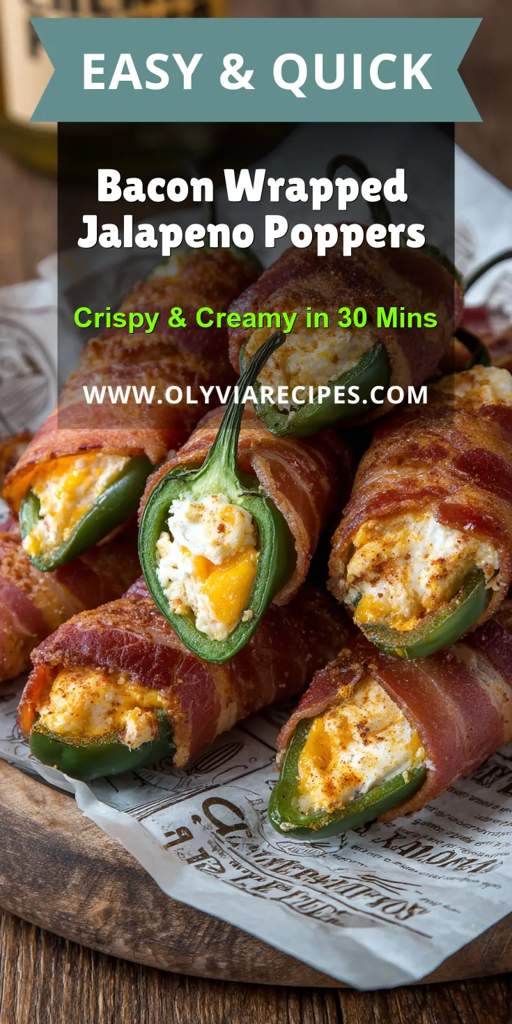 Bacon Wrapped Jalapeno Poppers served warm with cozy spices