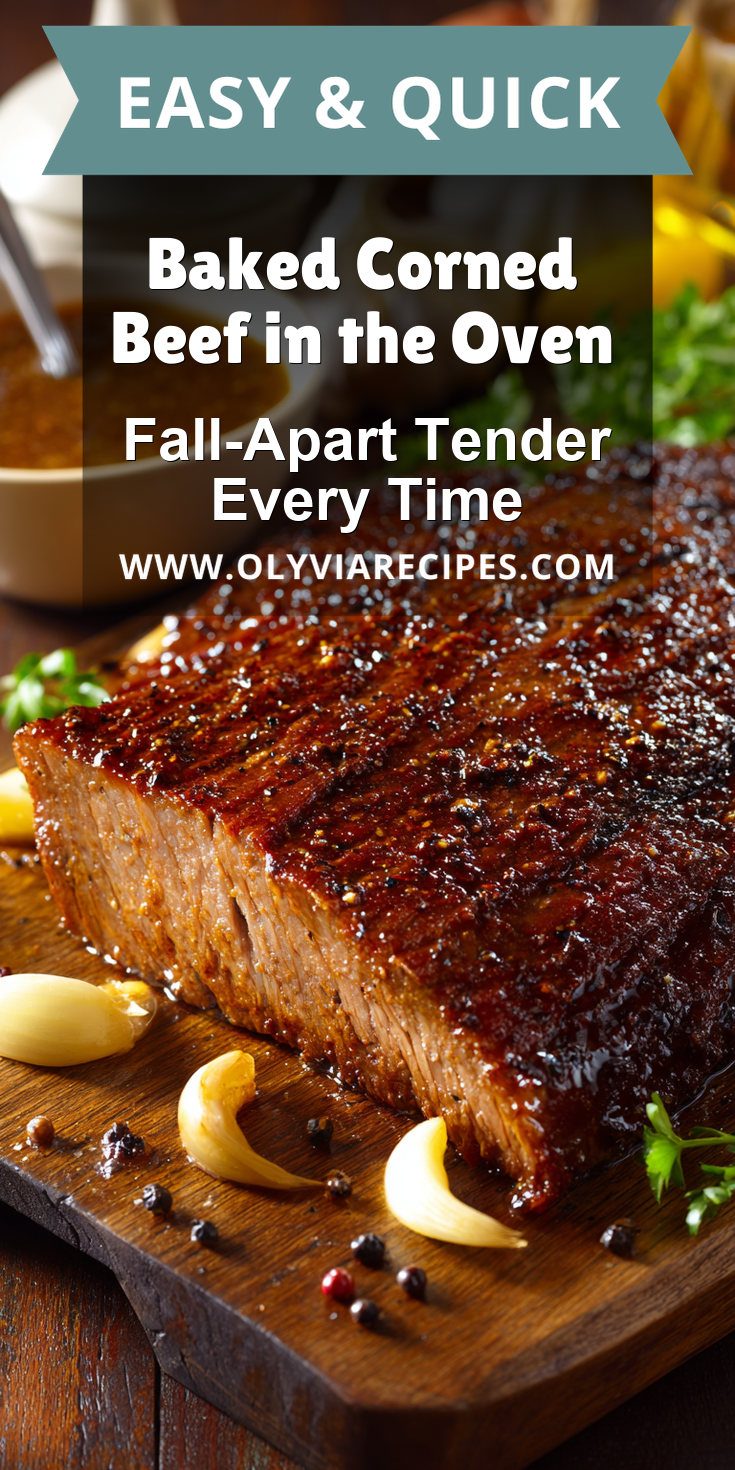 Baked Corned Beef in the Oven served warm with cozy spices