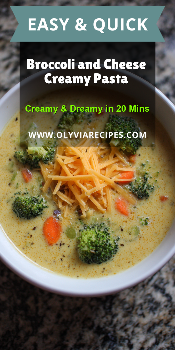 Broccoli and Cheese Creamy Pasta served warm with cozy spices