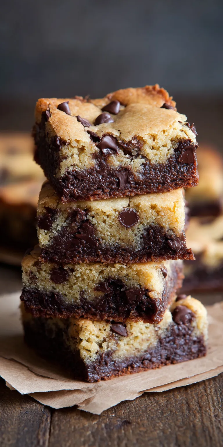 Brookie Bars Cookie Brownie Dessert served warm with cozy spices