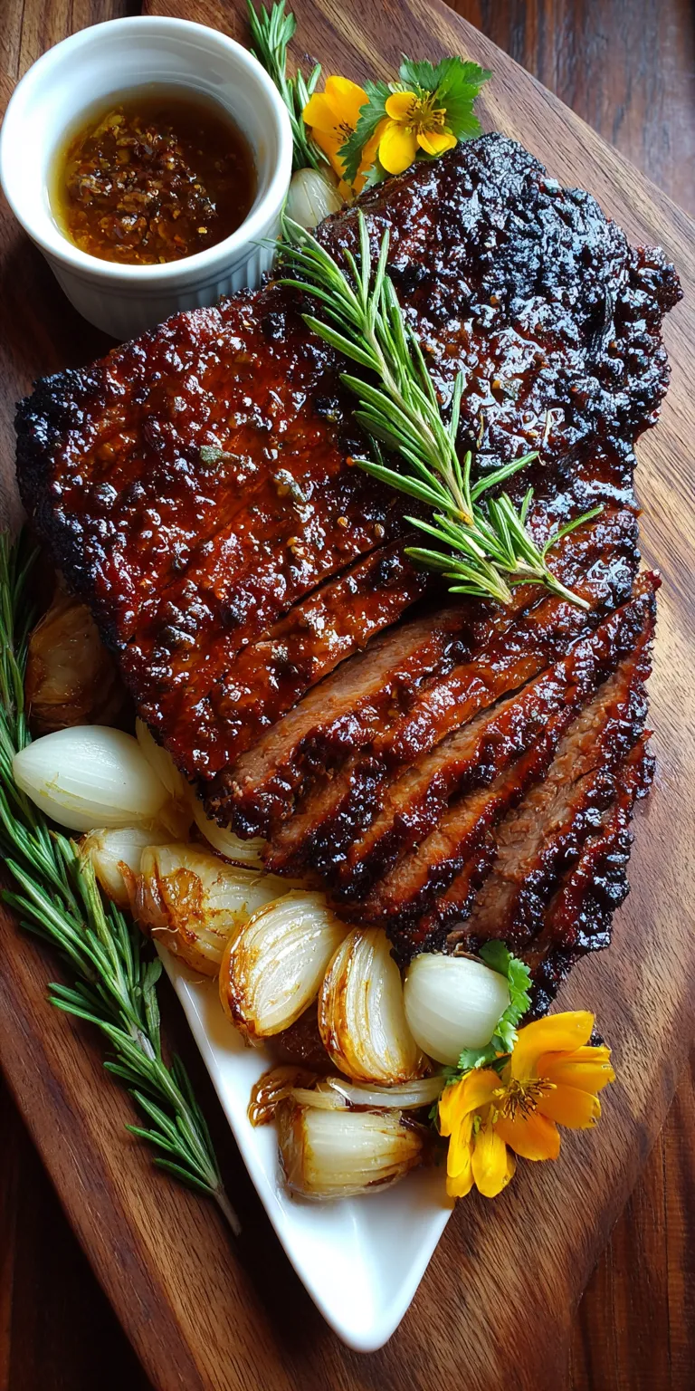 Brown Sugar & Mustard Glazed Corned Beef served warm with cozy spices
