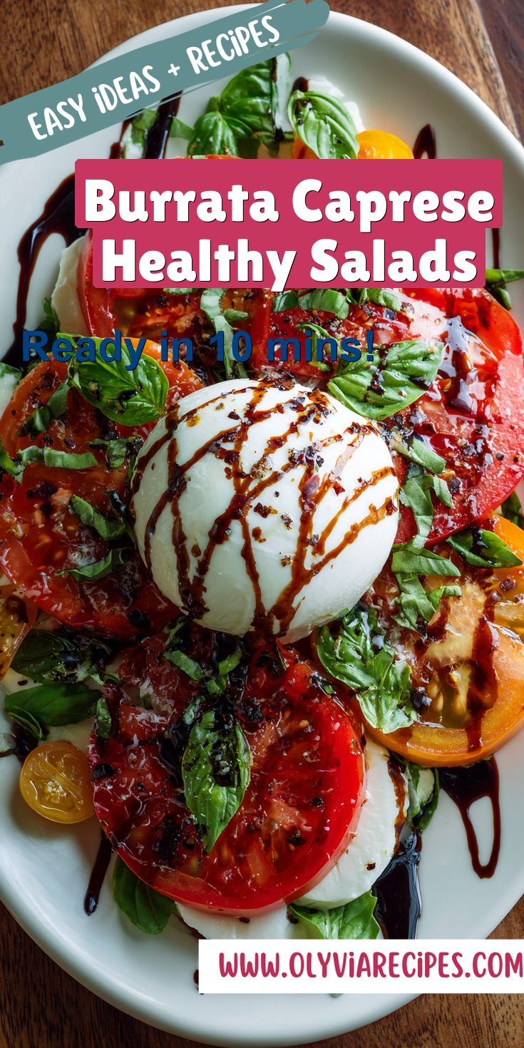 Burrata Caprese Healthy Salads served warm with cozy spices