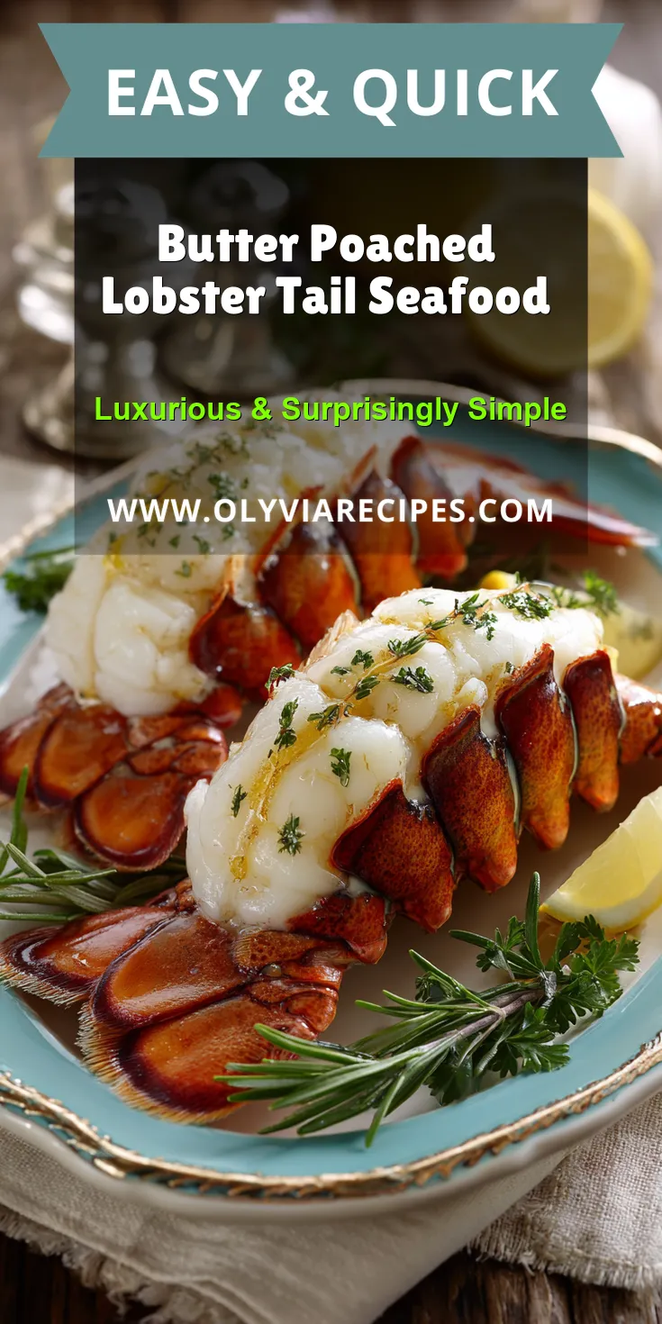 Butter Poached Lobster Tail Seafood served warm with cozy spices