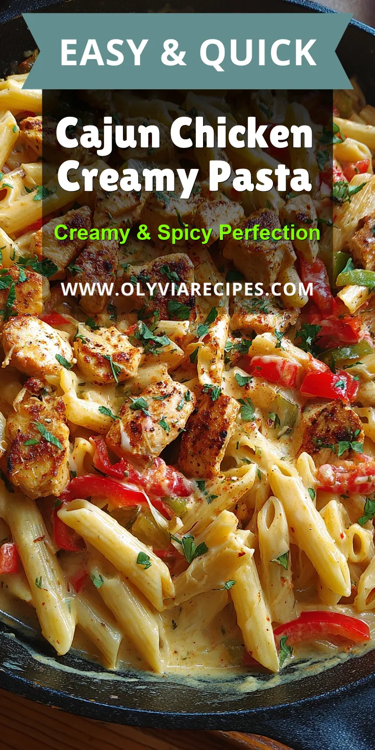 Cajun Chicken Creamy Pasta served warm with cozy spices