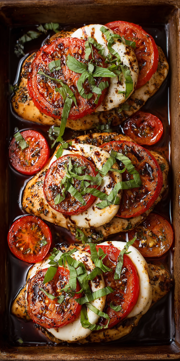 Caprese Chicken Balsamic Dinner Ideas served warm with cozy spices