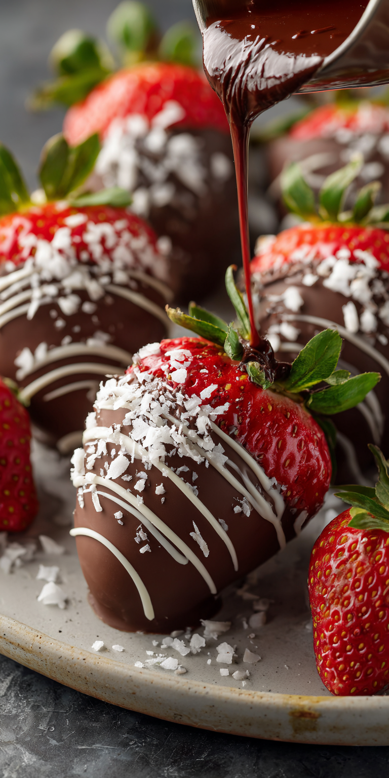 Chocolate Covered Keto Strawberries served warm with cozy spices