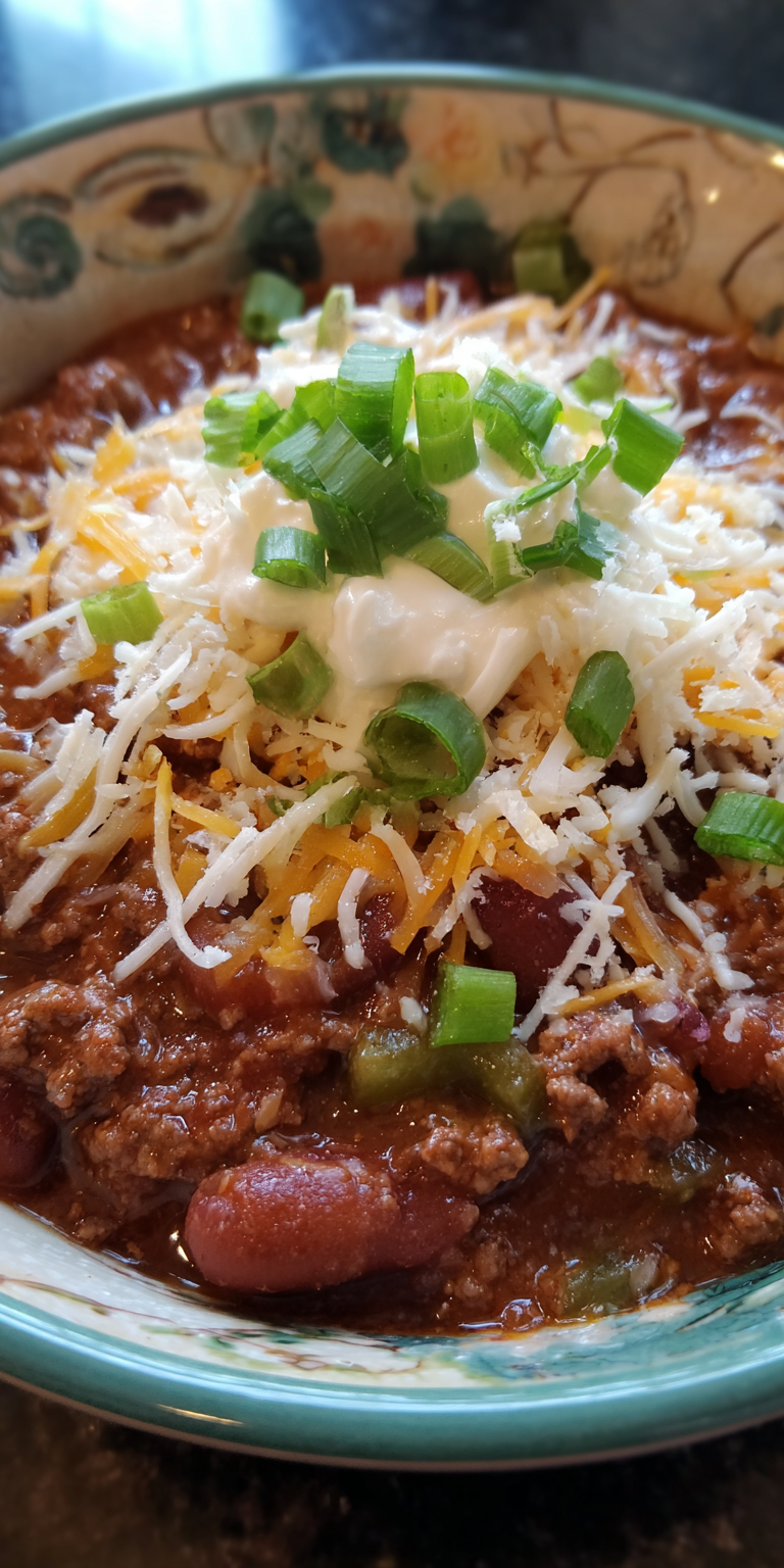 Classic Ground Venison Chili served warm with cozy spices