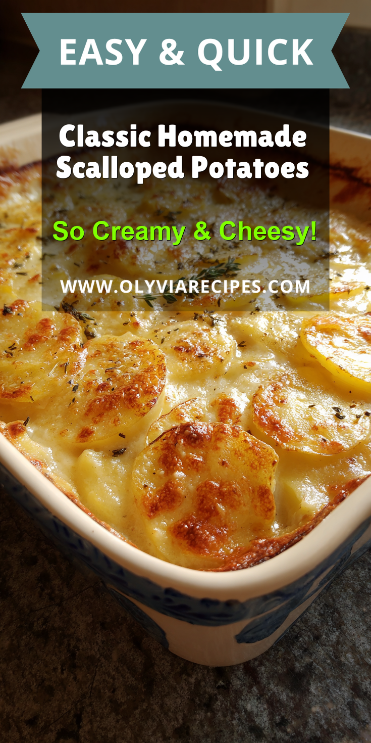 Classic Homemade Scalloped Potatoes served warm with cozy spices