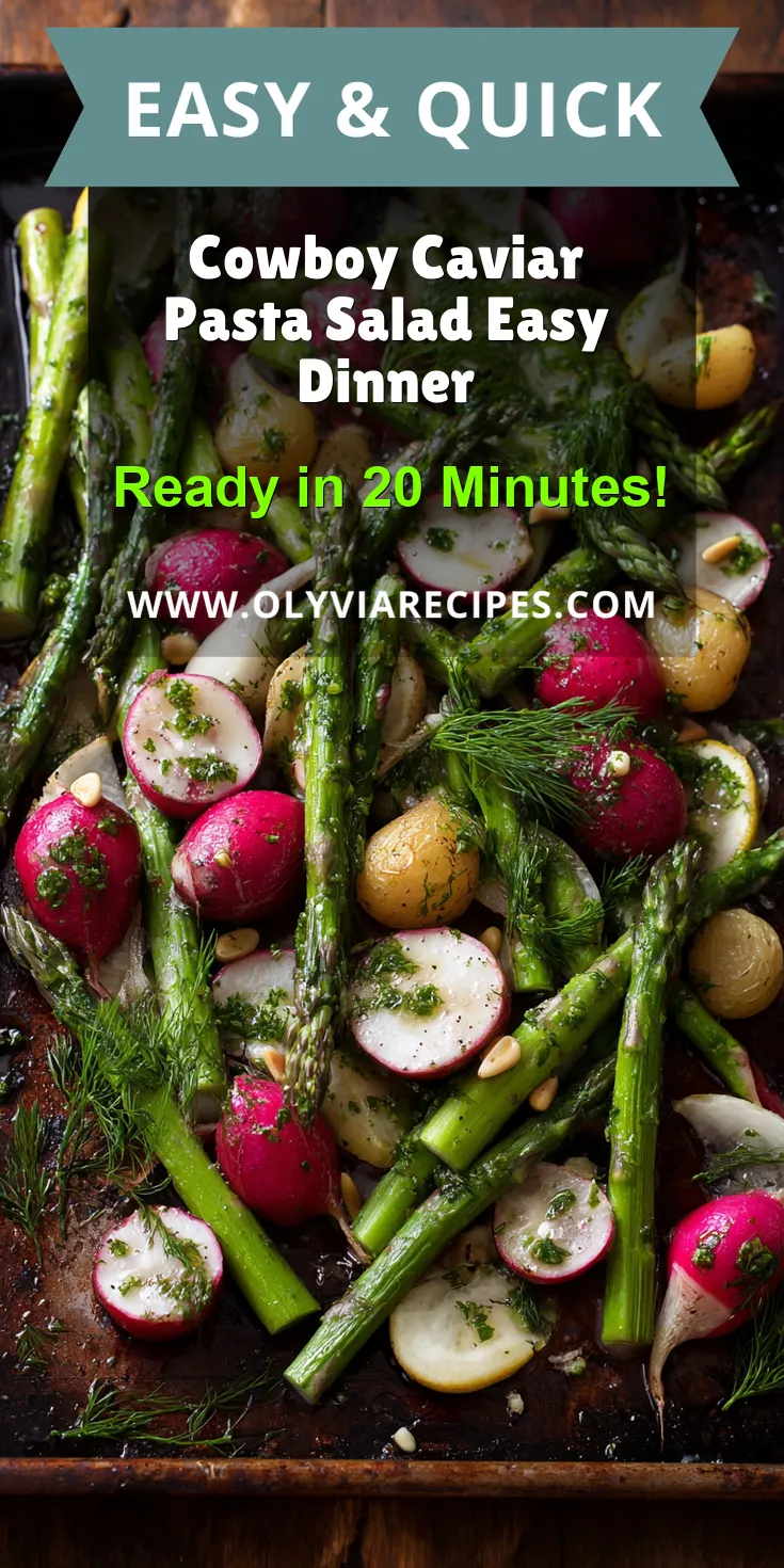 Cowboy Caviar Pasta Salad Easy Dinner served warm with cozy spices